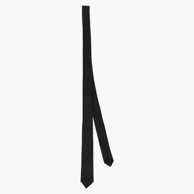 Givenchy Micro Design Silk Tie Black
