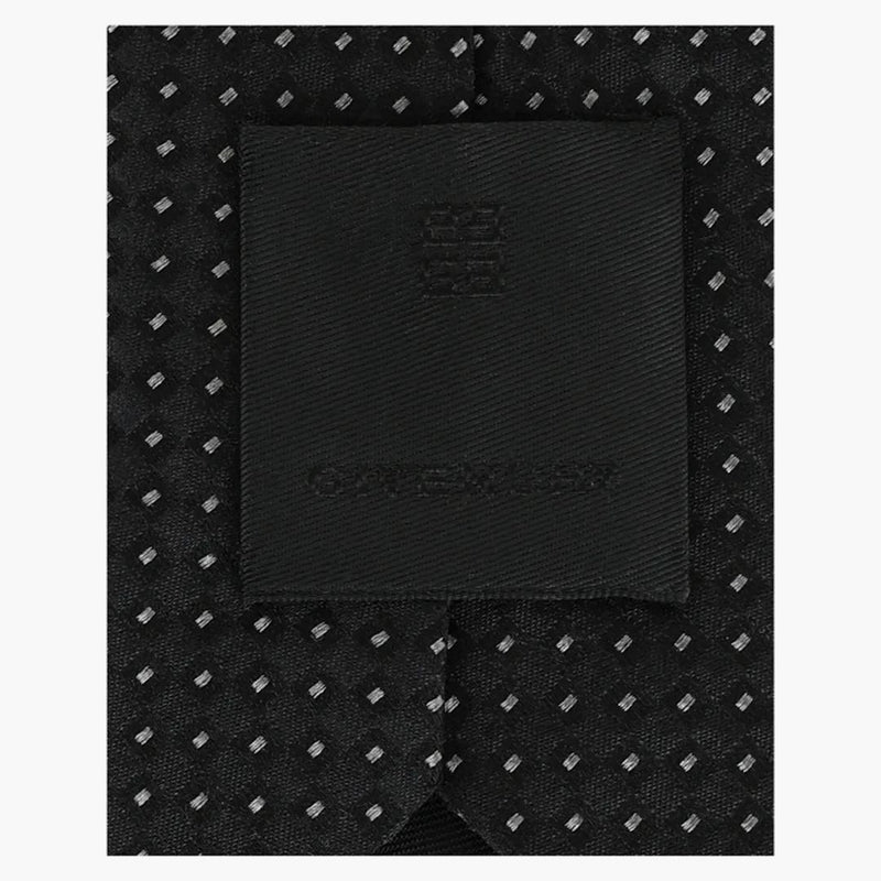 Givenchy Micro Design Silk Tie Black