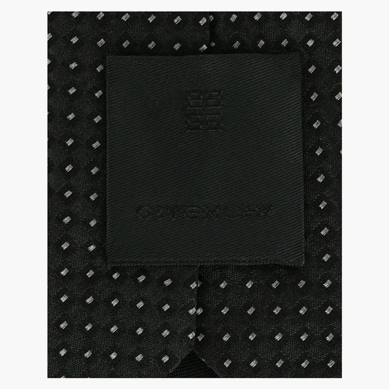 Givenchy Micro Design Silk Tie Black