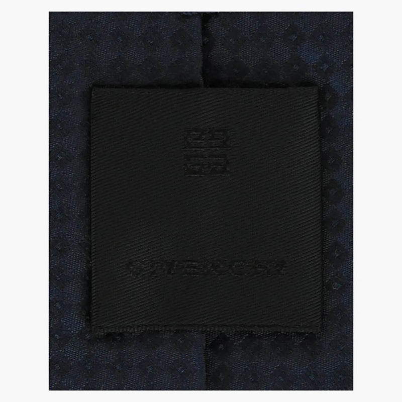 Givenchy Micro Design Silk Tie Navy