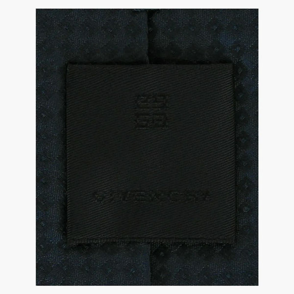 Givenchy Micro Design Silk Tie Navy