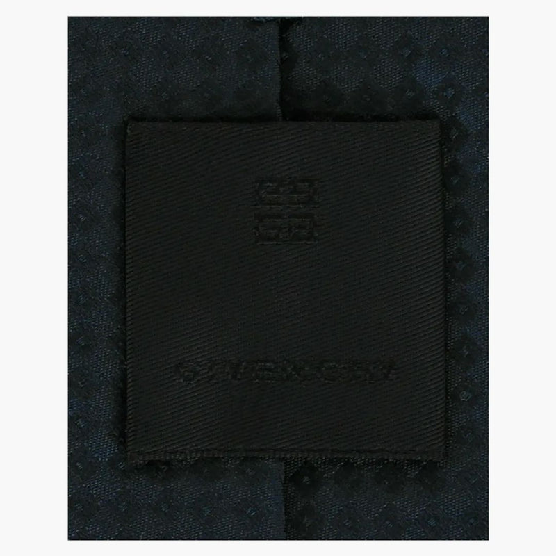 Givenchy Micro Design Silk Tie Navy