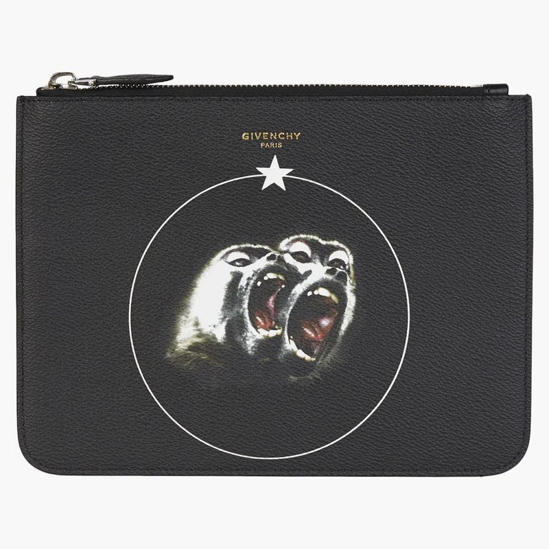 Givenchy Monkey Brothers zippato con zip grande nero