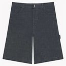 Givenchy Monogram 4G Logo Denim Shorts Charcoal