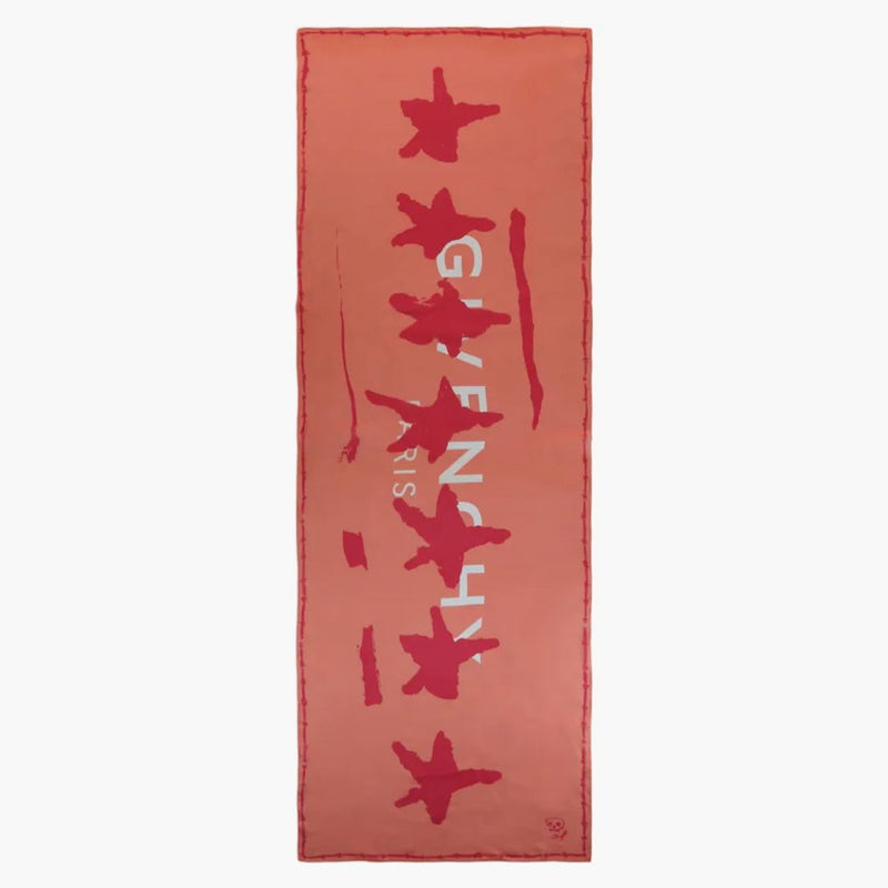 Givenchy New Artwork Print Scarf Salmon