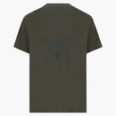 Givenchy nadrozměrné vyšívané logo tričko Greyish Green