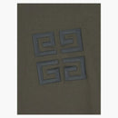 Givenchy nadrozměrné vyšívané logo tričko Greyish Green
