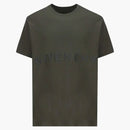 Givenchy nadrozměrné vyšívané logo tričko Greyish Green