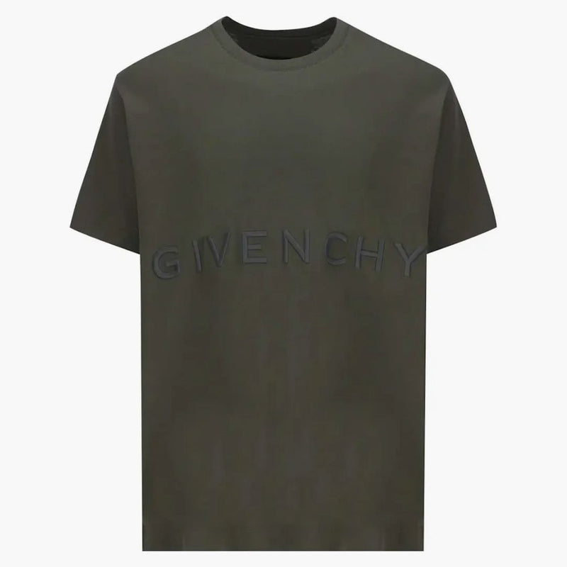 Givenchy Oversized Embroidered Logo T-shirt Greyish Green