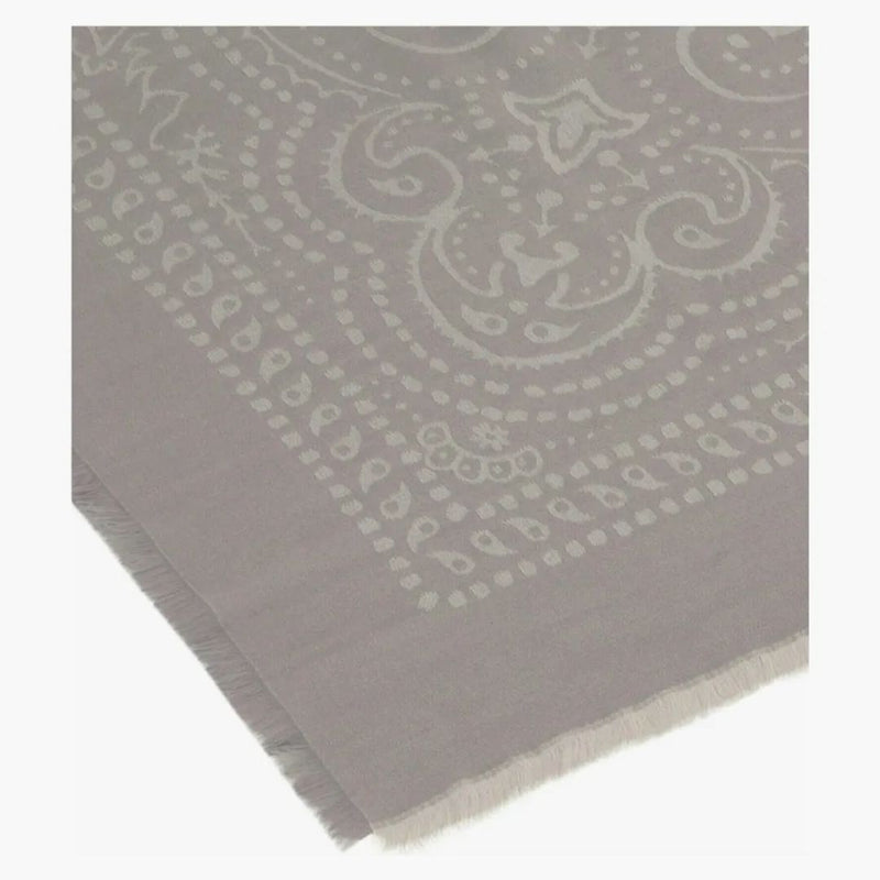 Givenchy Paisley Patterned Shawl Gray/White