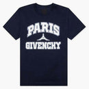 Givenchy Paris logo camiseta de gran tamaño marina oscura