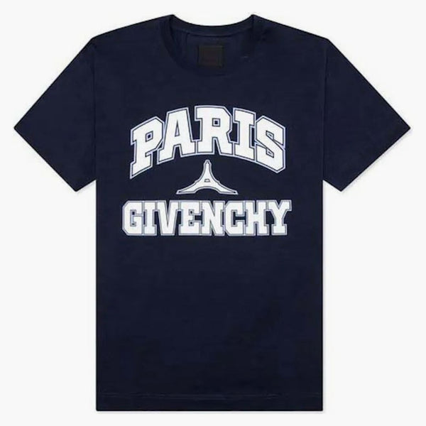 Givenchy Paris logotyp överdimensionerad t-shirt mörk marin