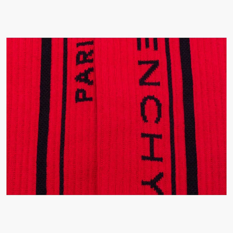 Givenchy Paris Logo Socks Red/Black