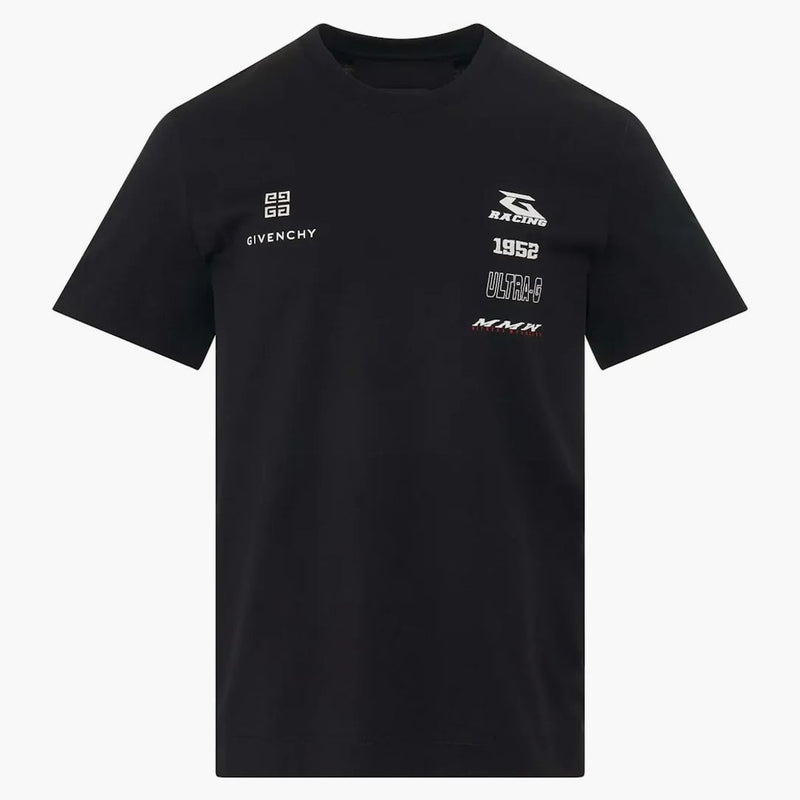 Tričko s logem Givenchy závodní černé/bílé