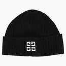 Givenchy acanalado logo bordado gorro negro/blanco