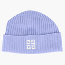 Givenchy acanalado logo bordado gorro de color azul claro