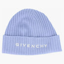 Givenchy acanalado logo bordado gorro de color azul claro