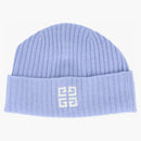 Givenchy acanalado logo bordado gorro de color azul claro