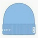 Givenchy acanalado logo bordado gorro de color azul claro