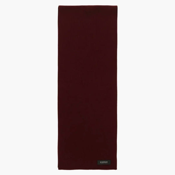 Burgundy/nero della patch di lana a costola givenchy