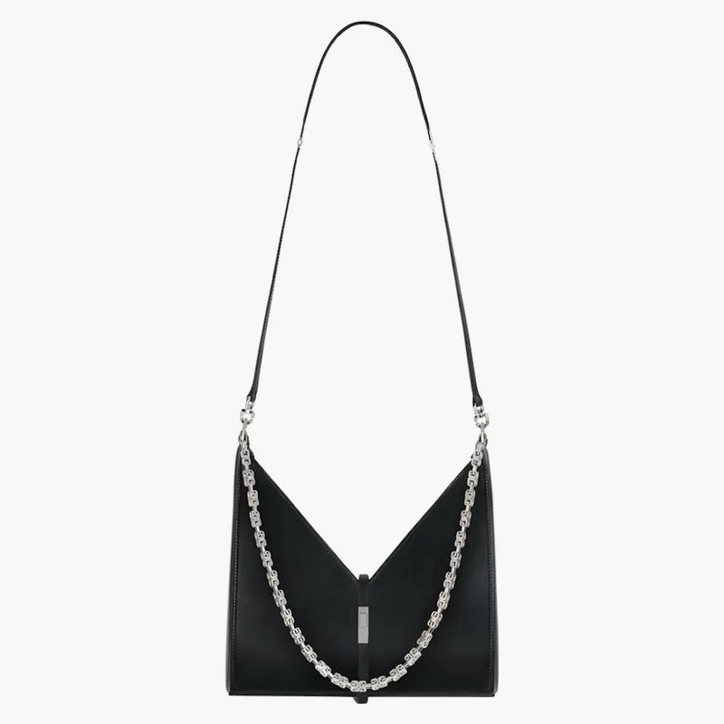 Givenchy Small Cut Out Bag in Box Leather with Chain Black