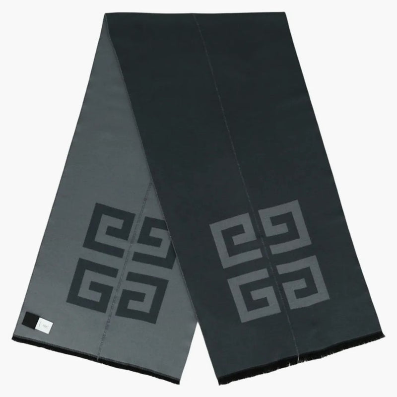 Givenchy rozdělený podlouhlý šátek šedá