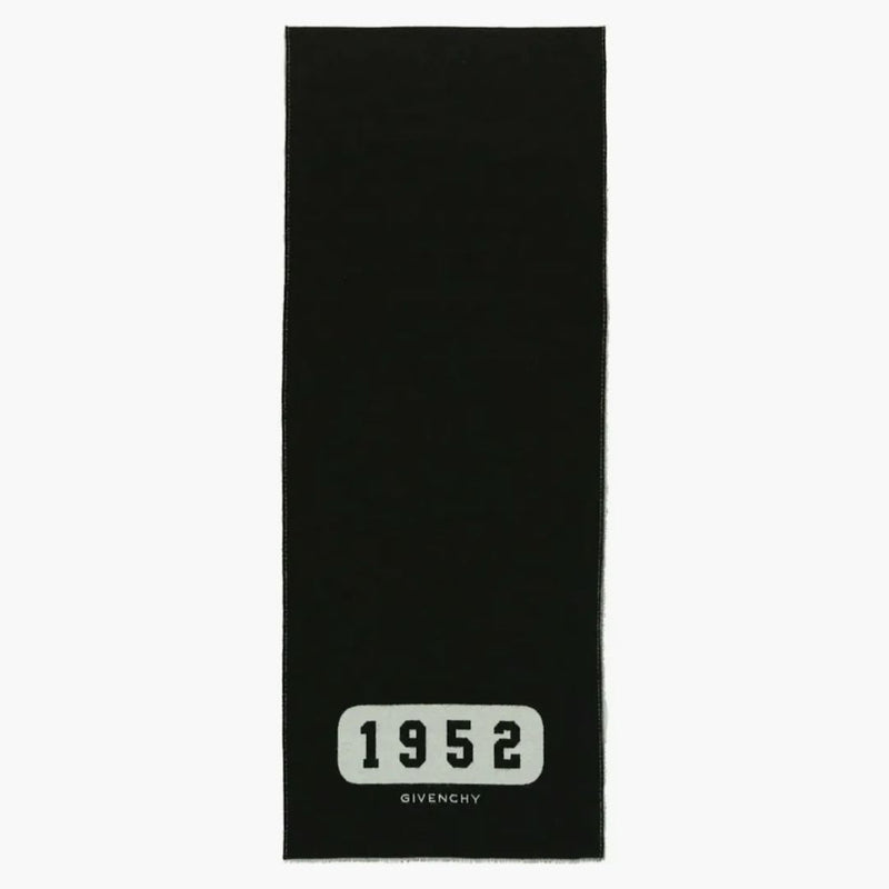 Givenchy Wool College Scarf Black/white