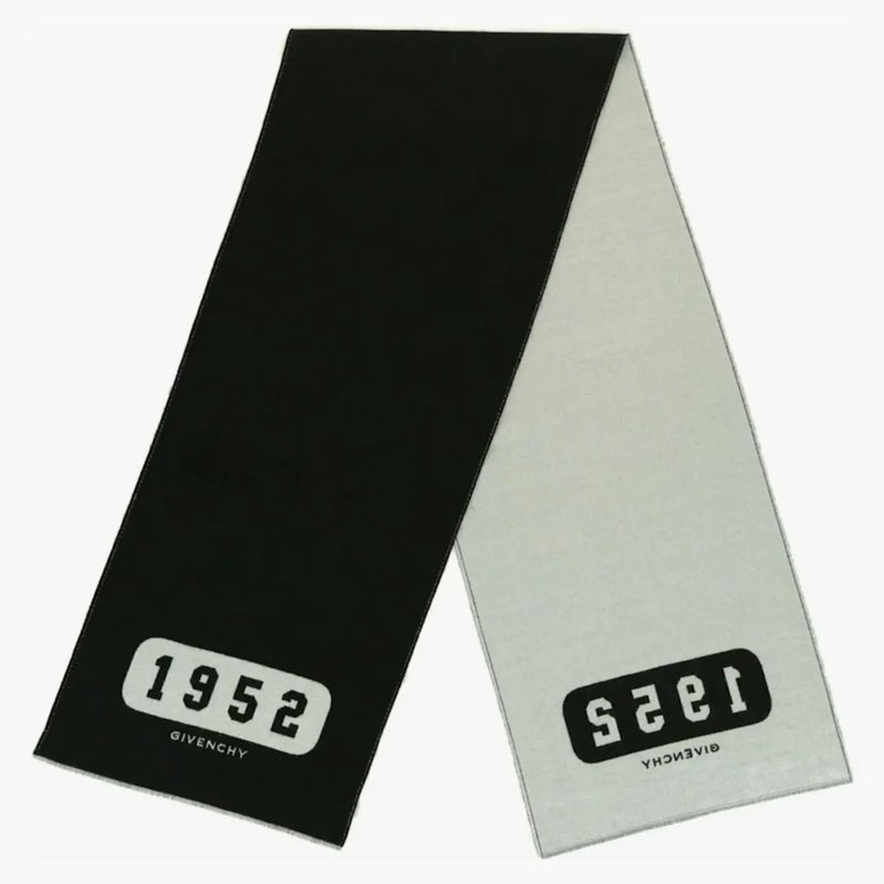 Givenchy Wool College Scarf Black/white