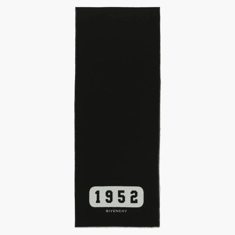 Givenchy Wool College Scarf Black/white