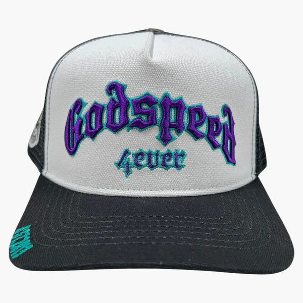 Godspeed Gs Forever Trucker Hat White/black/purple