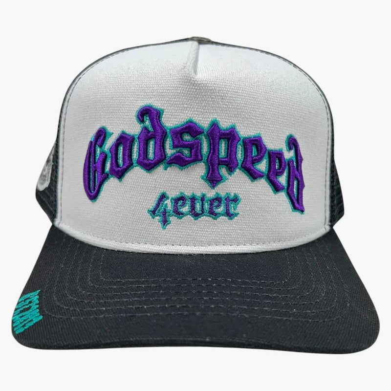 Godspeed Gs Forever Trucker Hat White/black/purple