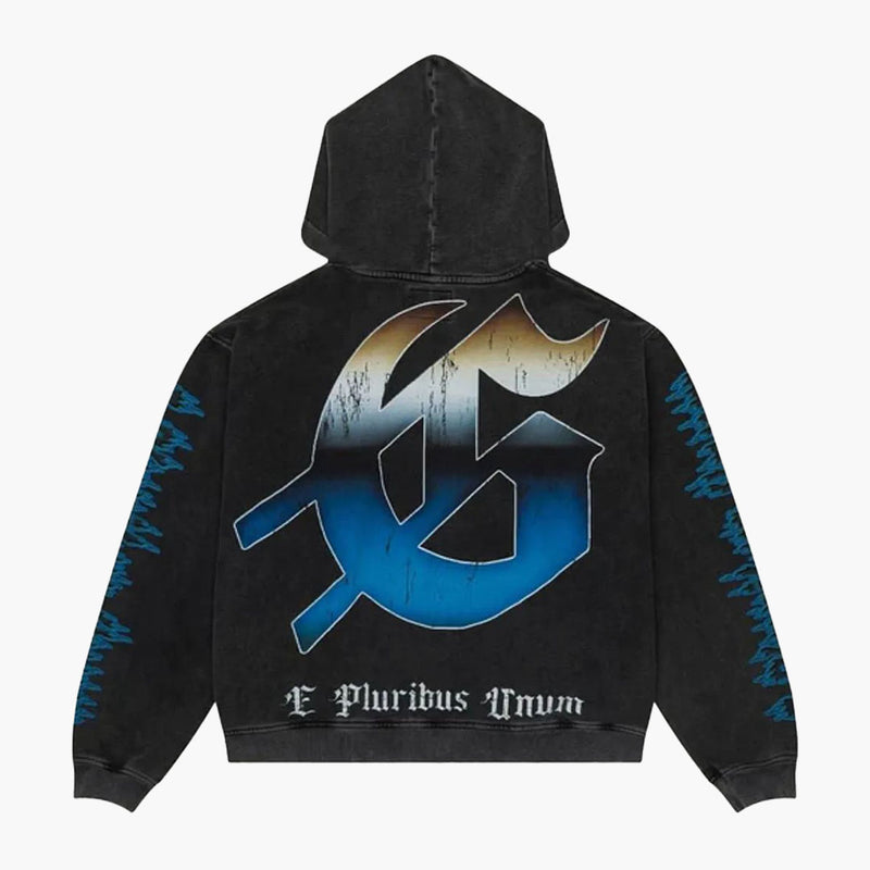 Godspeed Artificial Love Hoodie Washed Black ansicht von hinten
