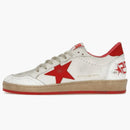Golden Goose Ball-star Low White Red