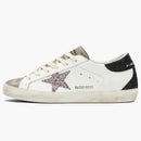 Golden Goose Super-star White Black Cream Glitter (women's)