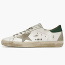 Golden Goose Super-star White Green Grey Suede Patch