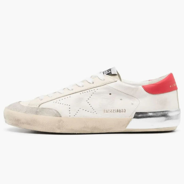 Golden Goose Super Star White Ivory Red Silver