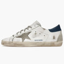 Golden Goose Super-star White Royal Blue Grey Suede Patch