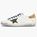 Golden Goose Super-star White Vacchetta Tan Dill Green Patch