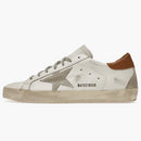 Golden Goose Super-star White Vacchetta Tan Grey Suede Patch
