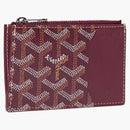 Goyard Bourbon Zipped Card Holder Burgundy