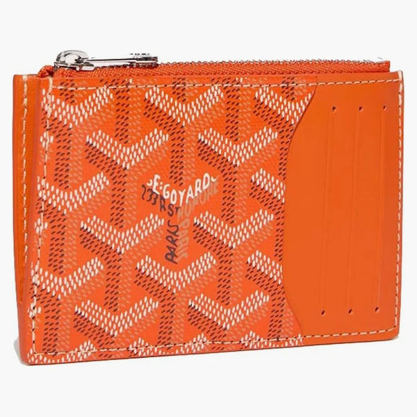 Goyard Bourbon Zipped Card Holder Orange