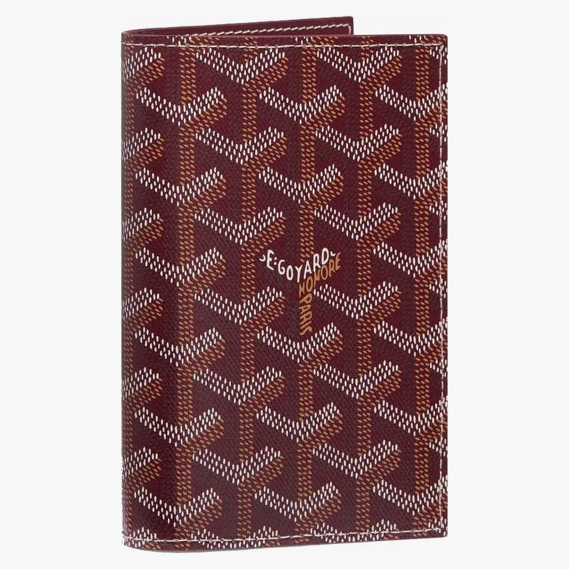 Goyard Grenelle Passport Cover Burgundy