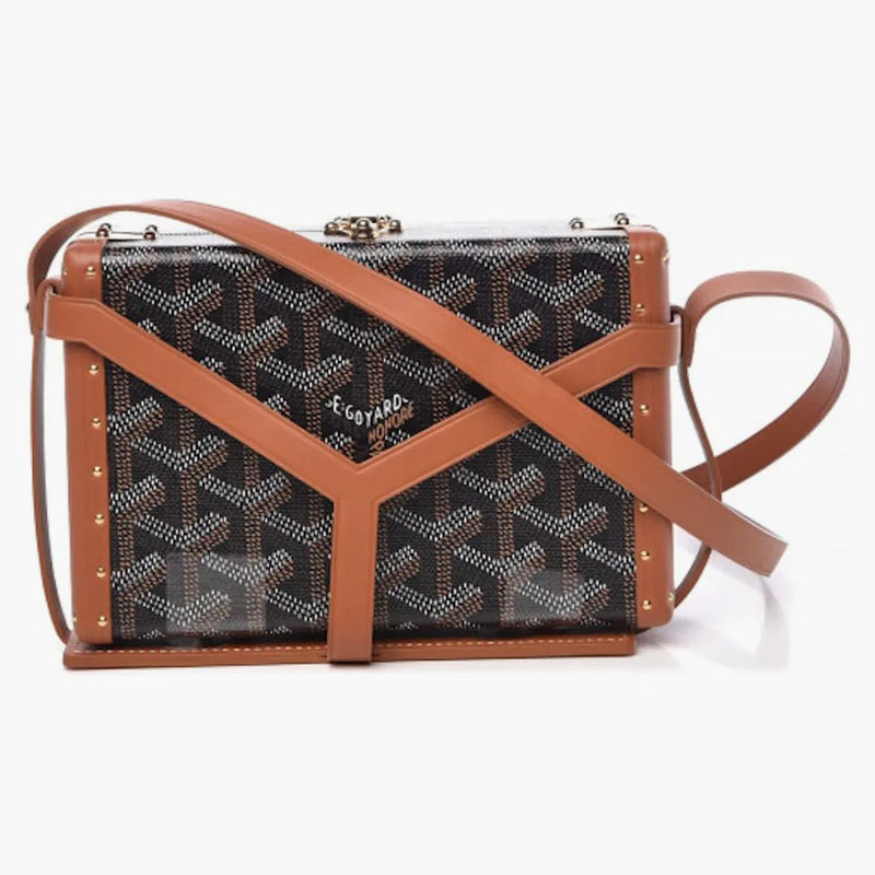 Goyard Minaudere Goyardine Black Tan