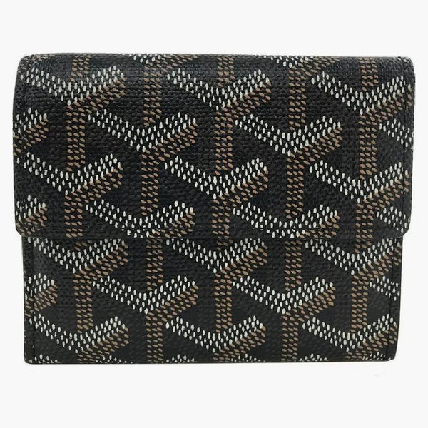 Goyard Monnaie Marigny Card Coin Wallet Goyardine Black