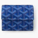 Goyard Monnaie Marigny Card Coin Wallet Goyardine Blue