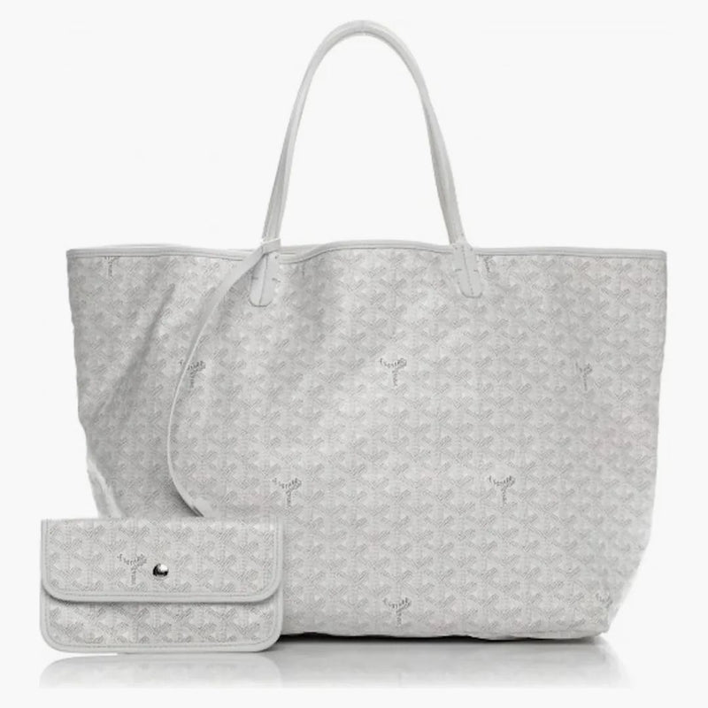 Goyard Saint Louis Tote Goyardine GM White