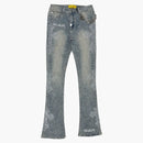 Guapi Distressed Cross Denim Jean Vintage Blue