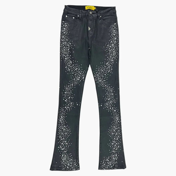 Guapi Pearls Denim Jean Obsidian Black