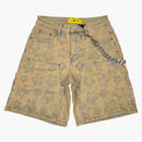 Guapi Vintage Stars Denim Shorts Beige