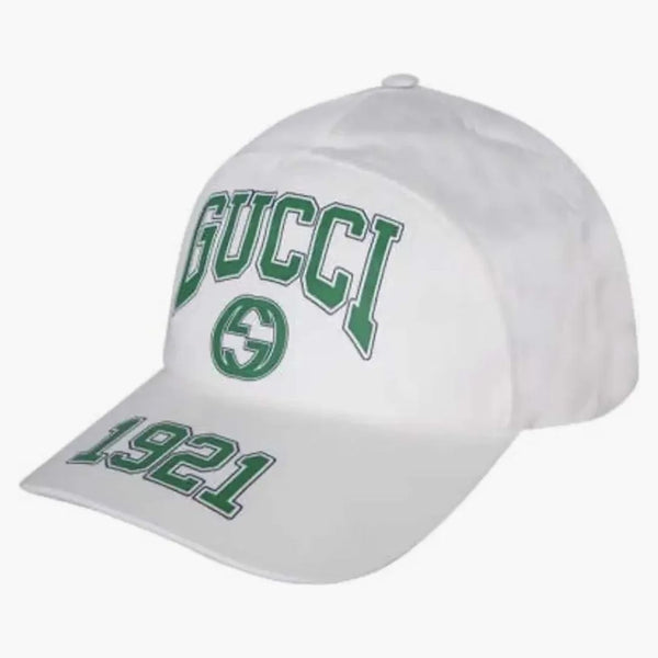 Gucci 1921 Logo Baseball har vit/grön